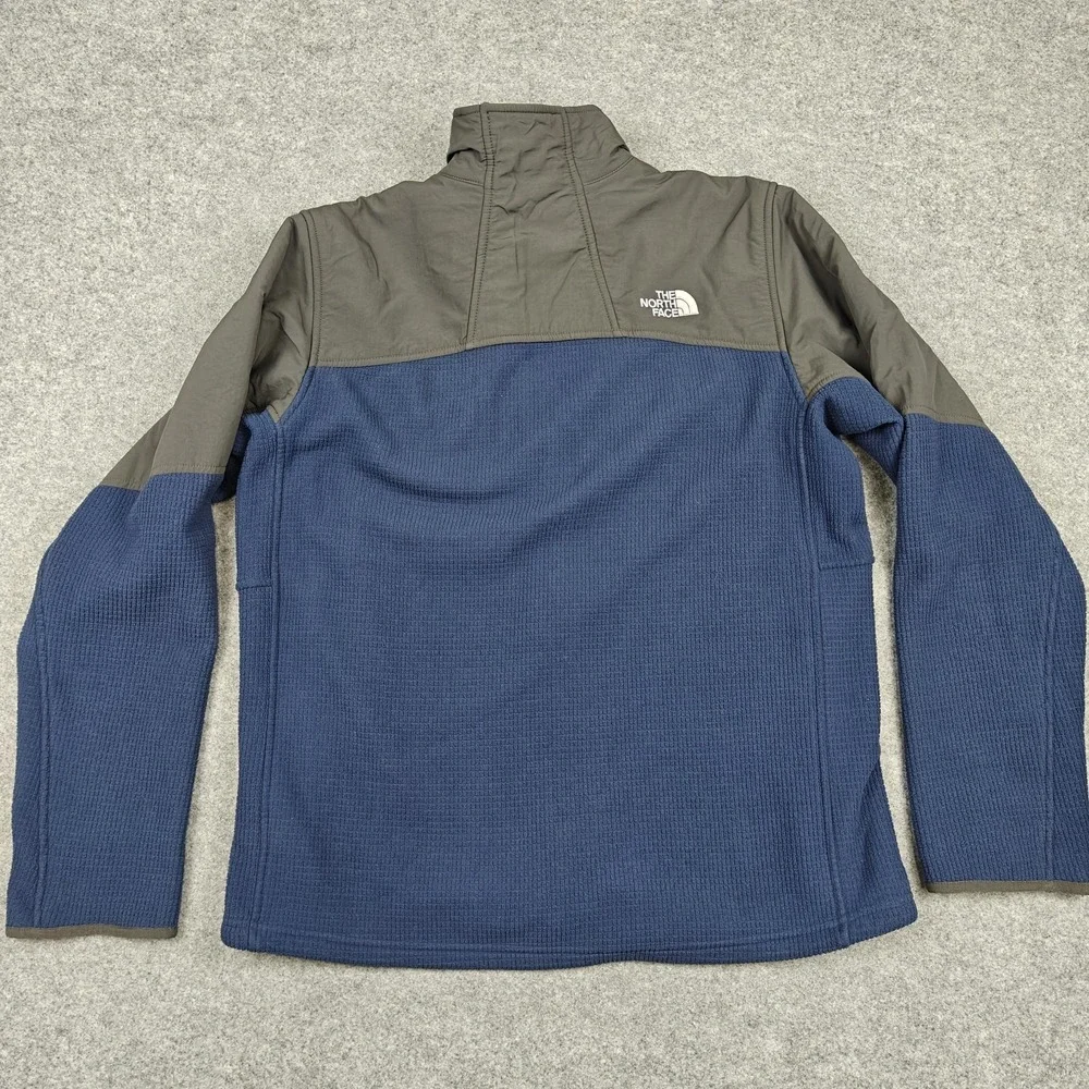 The North Face Jacket Mens Large Blue Gray Fleece‎ Full Zip Colorblock Hiking